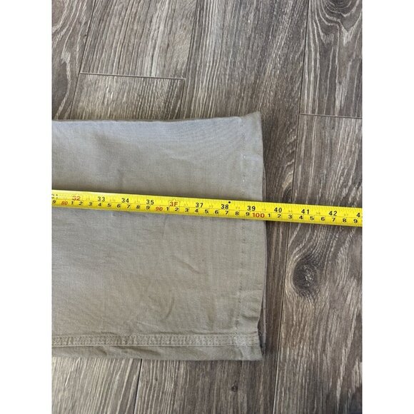 Duluth Trading Co Jeans Mens 46x32 Relaxed Flex Fire Hose Beige Canvas Utility - Picture 12 of 16